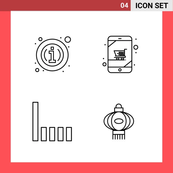 Set Universeller Kreativer Symbole Einfach Vektorillustrationen Für Web Und Mobile — Stockvektor