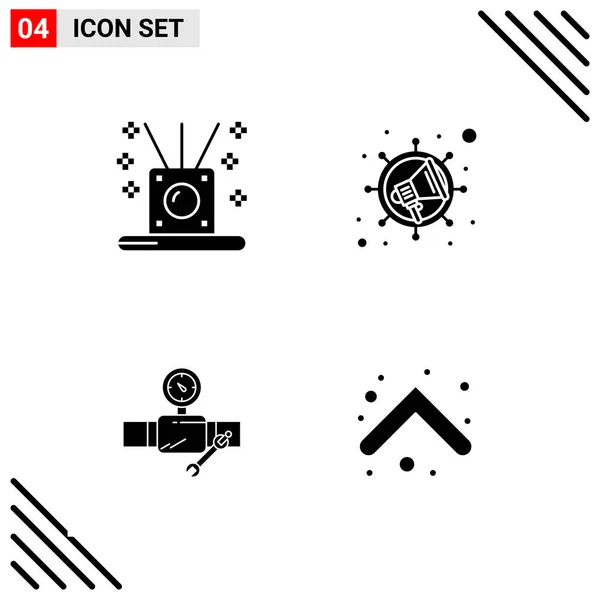 Conjunto Iconos Creativos Universales Simplemente Vector Ilustraciones Para Aplicaciones Web — Archivo Imágenes Vectoriales