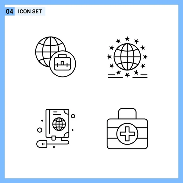 Set Universal Creative Icons Simply Vector Illustrations Web Mobile Apps — Stock Vector