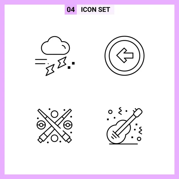 Set Universal Creative Icons Simply Vector Illustrations Web Mobile Apps — Stock Vector