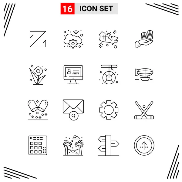 Set Universal Creative Icons Simply Vector Illustrations Web Mobile Apps — Stock Vector