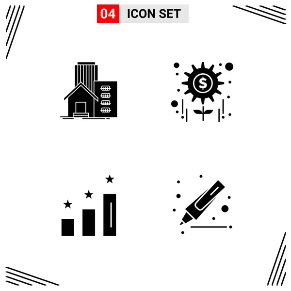 Conjunto Iconos Creativos Universales Ilustración Vectorial — Vector de stock