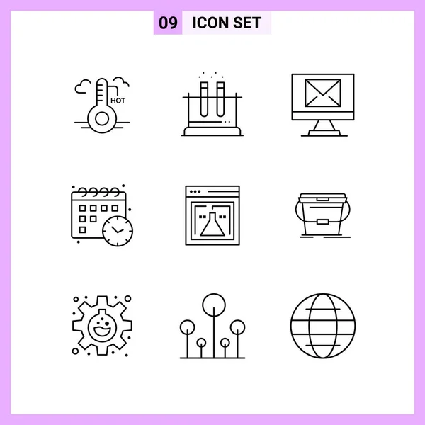 Conjunto Iconos Creativos Universales Simplemente Vector Ilustraciones Para Aplicaciones Web — Vector de stock