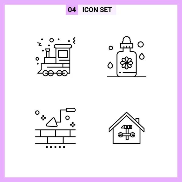 Set Universal Creative Icons Simply Vector Illustrations Web Mobile Apps — Stock Vector