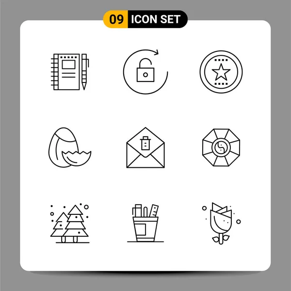 Conjunto Iconos Creativos Universales Simplemente Vector Ilustraciones Para Aplicaciones Web — Archivo Imágenes Vectoriales