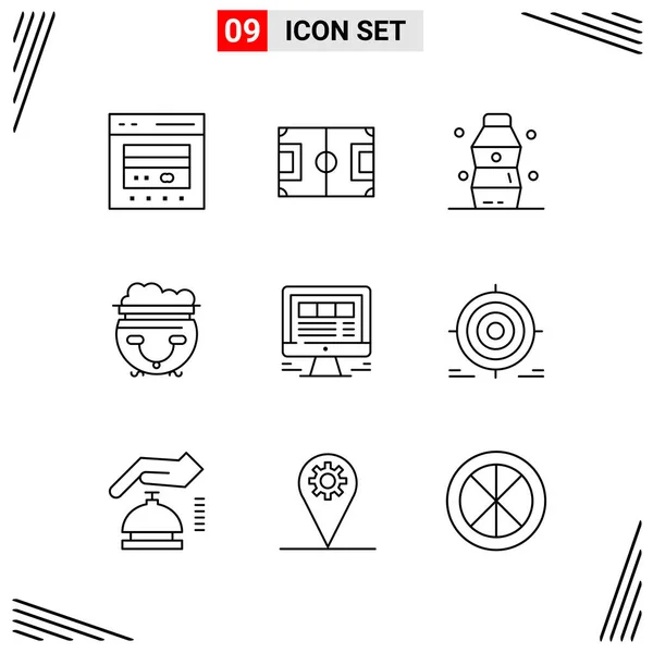 Set de 25 iconos de negocio universales Vector — Vector de stock