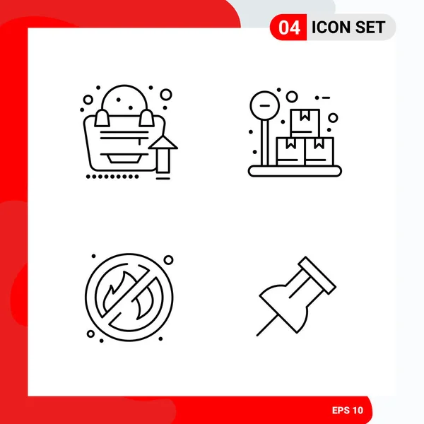 Conjunto Iconos Creativos Universales Simplemente Vector Ilustraciones Para Aplicaciones Web — Vector de stock