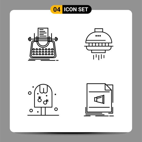 Conjunto Iconos Creativos Universales Simplemente Vector Ilustraciones Para Aplicaciones Web — Archivo Imágenes Vectoriales