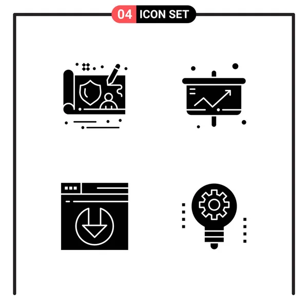 Conjunto Iconos Creativos Universales Simplemente Vector Ilustraciones Para Aplicaciones Web — Vector de stock