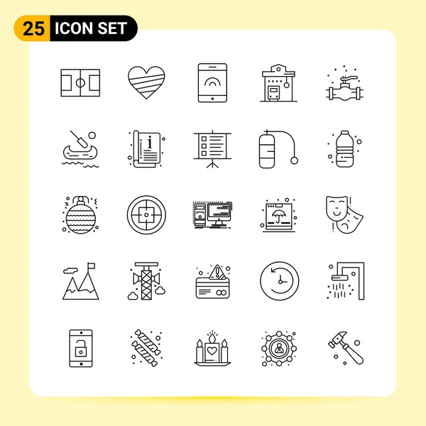 Conjunto Iconos Creativos Universales Simplemente Vector Ilustraciones Para Aplicaciones Web — Vector de stock