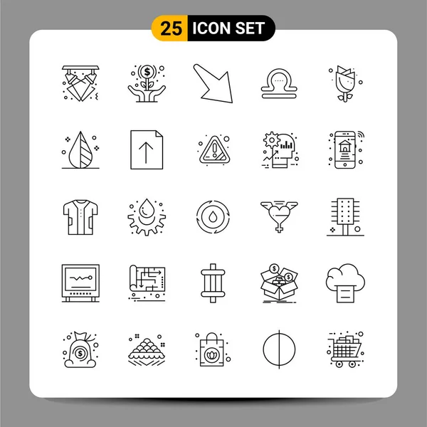 Conjunto Iconos Creativos Universales Simplemente Vector Ilustraciones Para Aplicaciones Web — Vector de stock