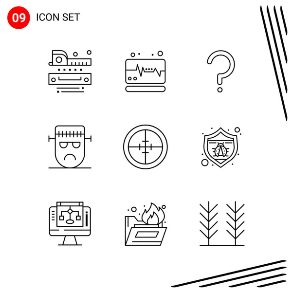 Set Universal Creative Icons Simply Vector Illustrations Web Mobile Apps — Stock Vector