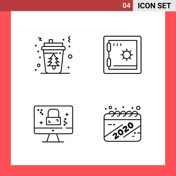 Conjunto Iconos Creativos Universales Simplemente Vector Ilustraciones Para Aplicaciones Web — Vector de stock