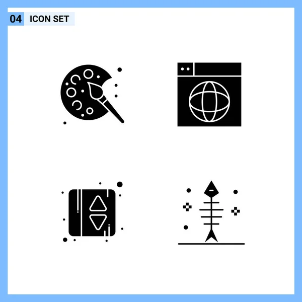 Conjunto Iconos Creativos Universales Simplemente Vector Ilustraciones Para Aplicaciones Web — Vector de stock