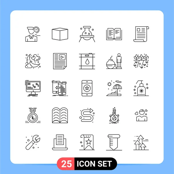 Conjunto Iconos Creativos Universales Simplemente Vector Ilustraciones Para Aplicaciones Web — Vector de stock