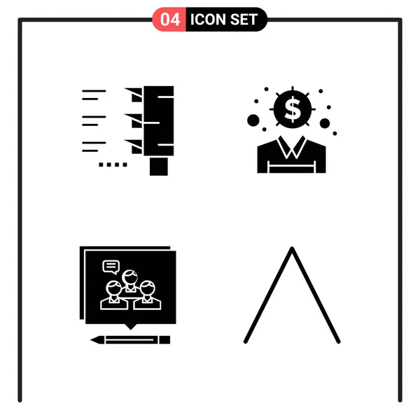Icônes Créatives Set Design Sur Fond Blanc — Image vectorielle