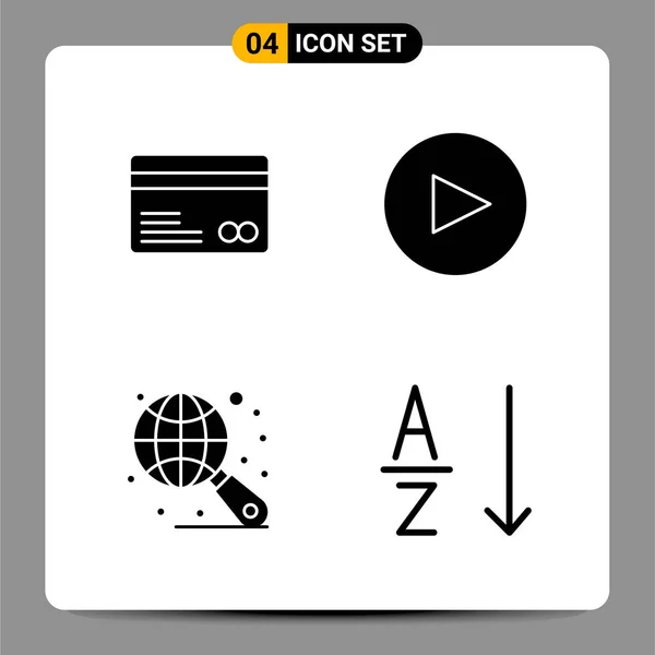 Conjunto Iconos Creativos Universales Simplemente Vector Ilustraciones Para Aplicaciones Web — Archivo Imágenes Vectoriales