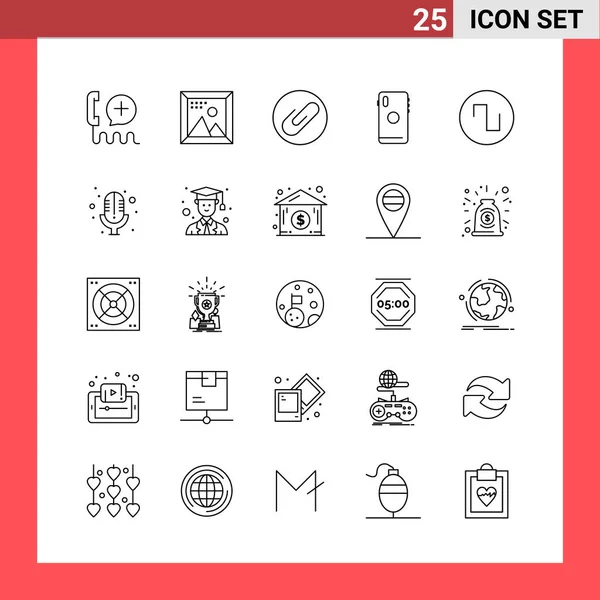 Set Universal Creative Icons Simply Vector Illustrations Web Mobile Apps — Stock Vector