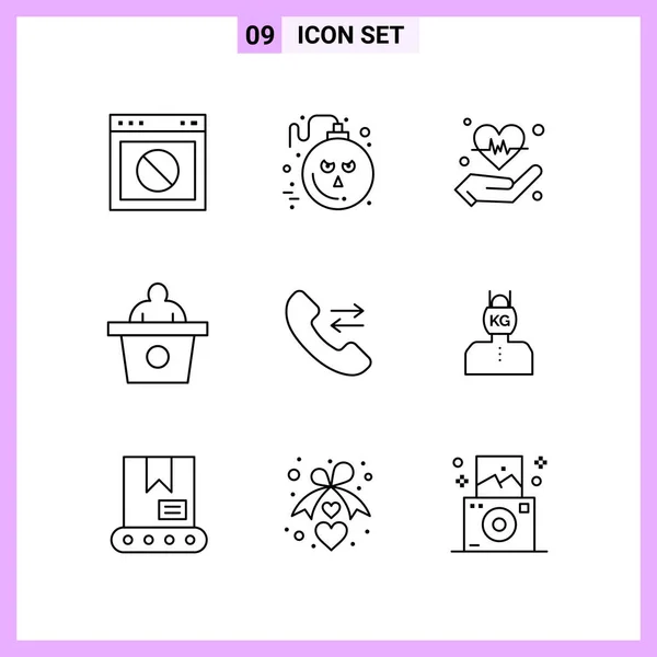 Conjunto Iconos Creativos Universales Simplemente Vector Ilustraciones Para Aplicaciones Web — Vector de stock