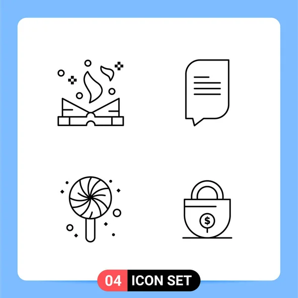 Conjunto Iconos Creativos Universales Simplemente Vector Ilustraciones Para Aplicaciones Web — Vector de stock