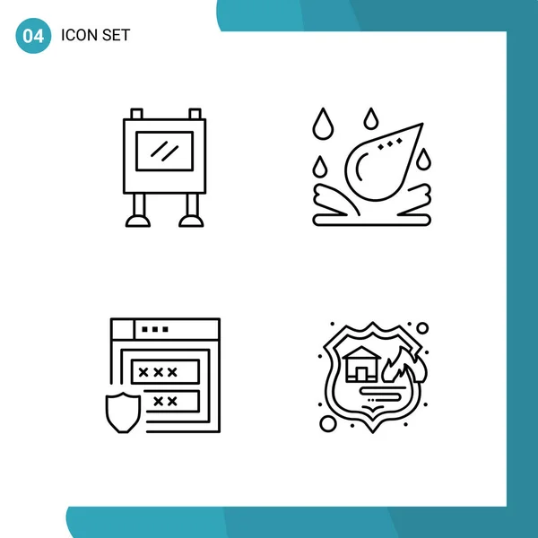 Conjunto Iconos Creativos Universales Simplemente Vector Ilustraciones Para Aplicaciones Web — Vector de stock