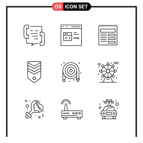 Conjunto Iconos Creativos Universales Simplemente Vector Ilustraciones Para Aplicaciones Web — Vector de stock