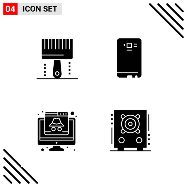 Set Dari Ikon Kreatif Universal Cukup Ilustrasi Vektor Untuk Aplikasi - Stok Vektor