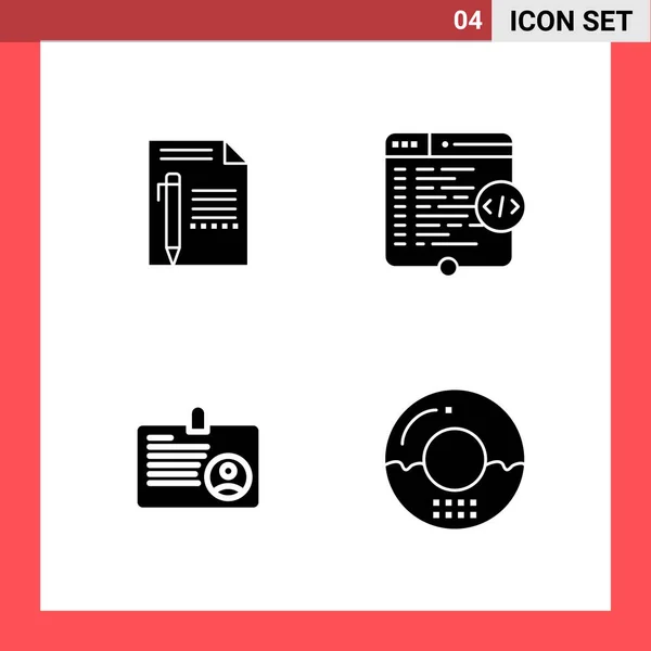 Conjunto Iconos Creativos Universales Simplemente Vector Ilustraciones Para Aplicaciones Web — Archivo Imágenes Vectoriales