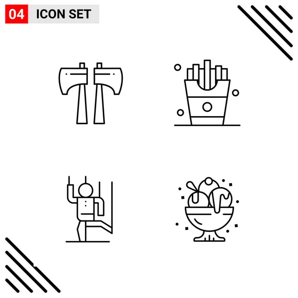 Set Universal Creative Icons Simply Vector Illustrations Web Mobile Apps — Stock Vector