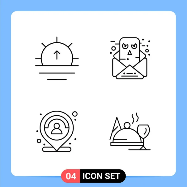 Conjunto Iconos Creativos Universales Simplemente Vector Ilustraciones Para Aplicaciones Web — Vector de stock