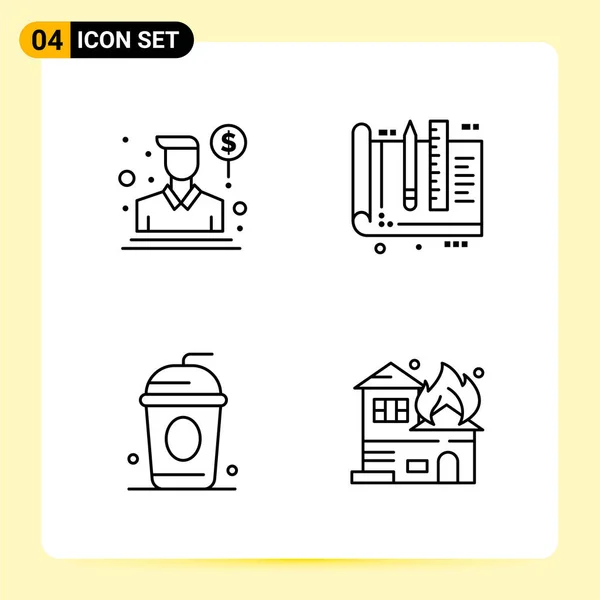 Set Universal Creative Icons Simply Vector Illustrations Web Mobile Apps — Stock Vector