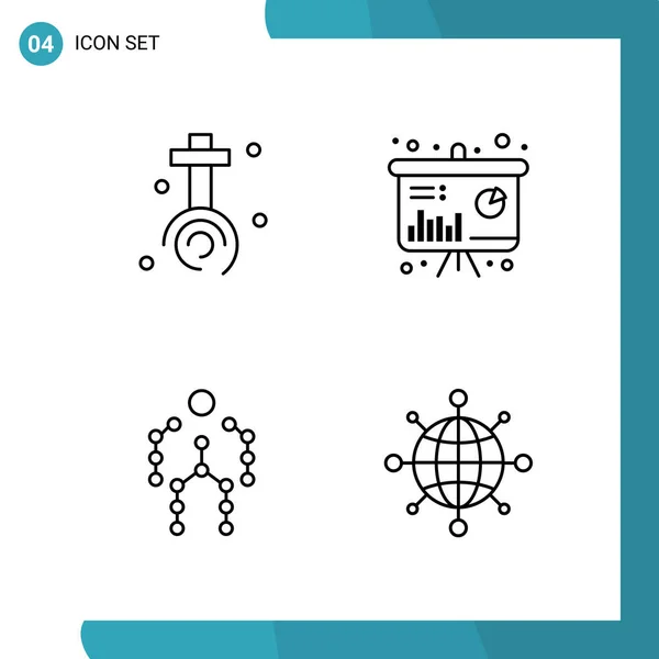 Set Universal Creative Icons Simply Vector Illustrations Web Mobile Apps — Stock Vector