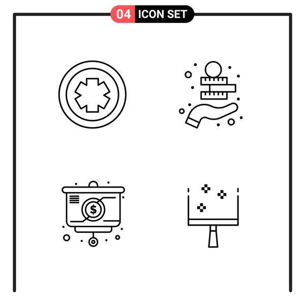 Conjunto Iconos Creativos Universales Simplemente Vector Ilustraciones Para Aplicaciones Web — Archivo Imágenes Vectoriales