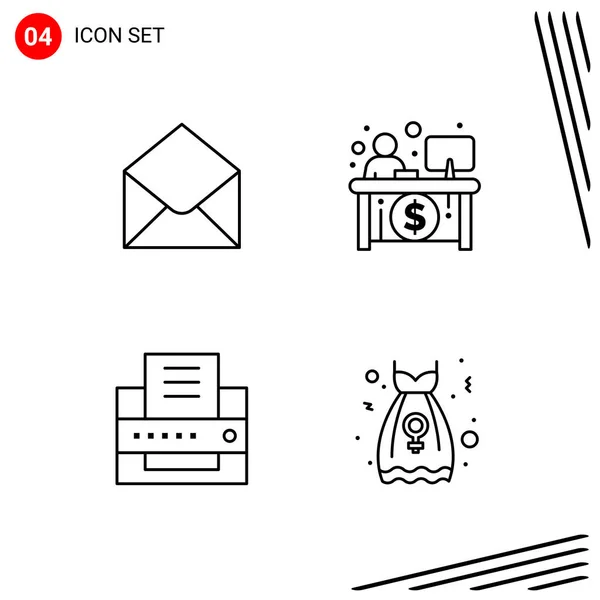 Conjunto Iconos Creativos Universales Simplemente Vector Ilustraciones Para Aplicaciones Web — Vector de stock