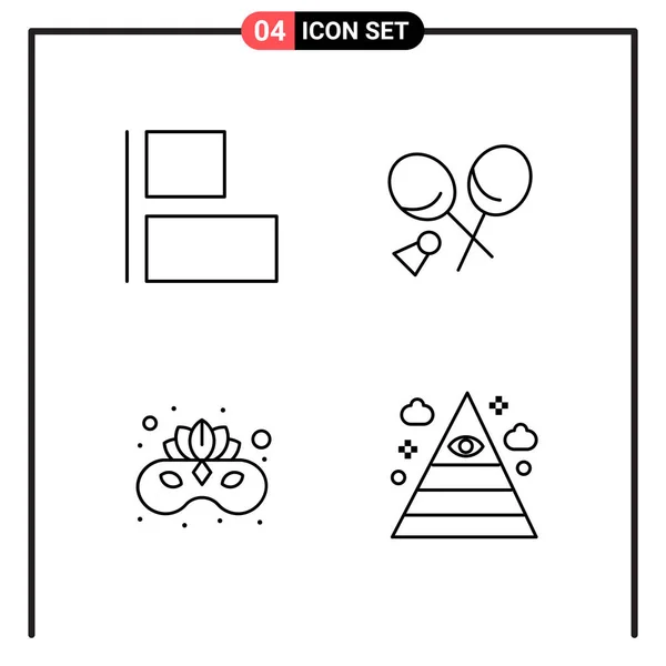 Conjunto Iconos Creativos Universales Simplemente Vector Ilustraciones Para Aplicaciones Web — Vector de stock