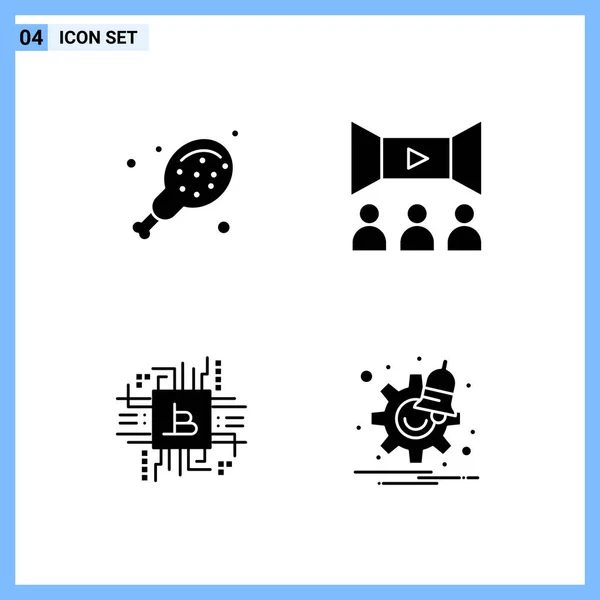 Conjunto Iconos Creativos Universales Simplemente Vector Ilustraciones Para Aplicaciones Web — Archivo Imágenes Vectoriales