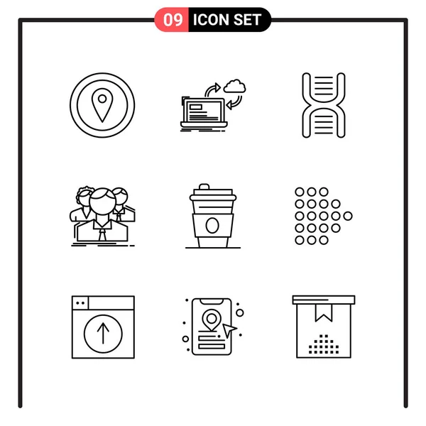 Conjunto Iconos Creativos Universales Simplemente Vector Ilustraciones Para Aplicaciones Web — Archivo Imágenes Vectoriales