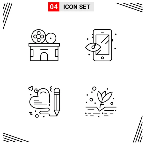 Conjunto Iconos Creativos Universales Simplemente Vector Ilustraciones Para Aplicaciones Web — Vector de stock