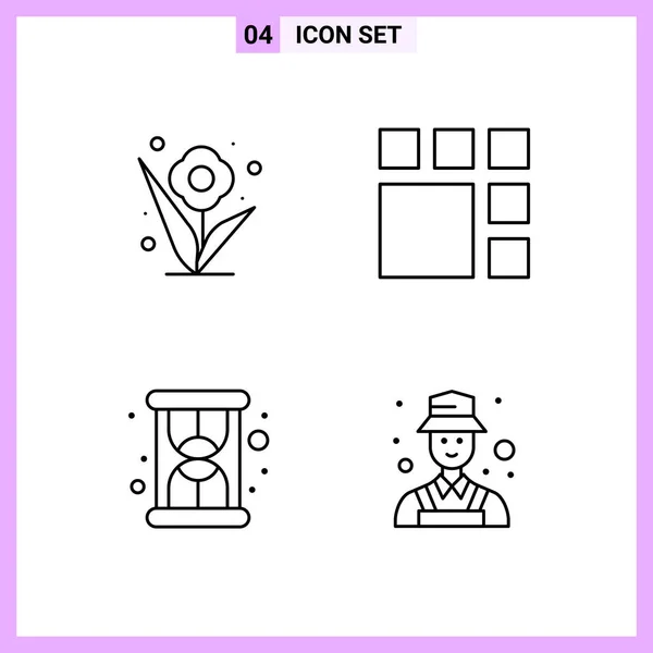 Set Universal Creative Icons Simply Vector Illustrations Web Mobile Apps — Stock Vector