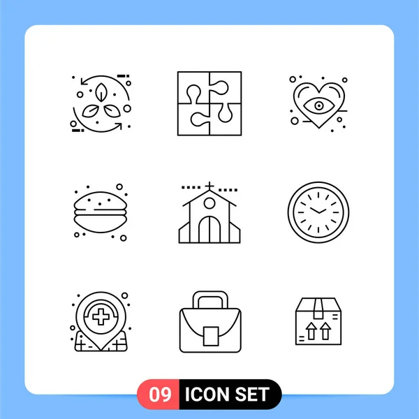 Conjunto Iconos Creativos Universales Simplemente Vector Ilustraciones Para Aplicaciones Web — Archivo Imágenes Vectoriales