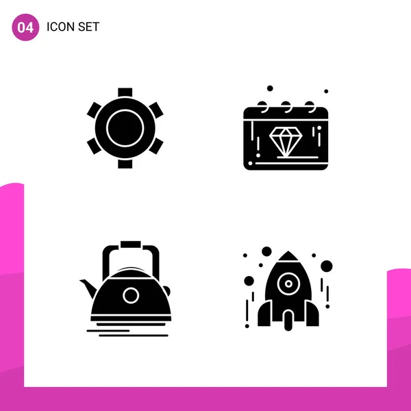 Conjunto Iconos Creativos Universales Simplemente Vector Ilustraciones Para Aplicaciones Web — Archivo Imágenes Vectoriales