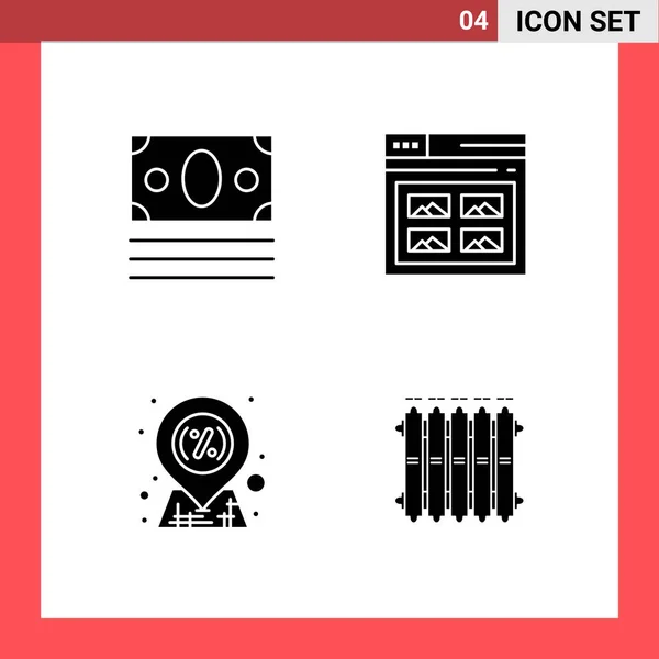 Conjunto Iconos Creativos Universales Ilustración Vectorial — Vector de stock