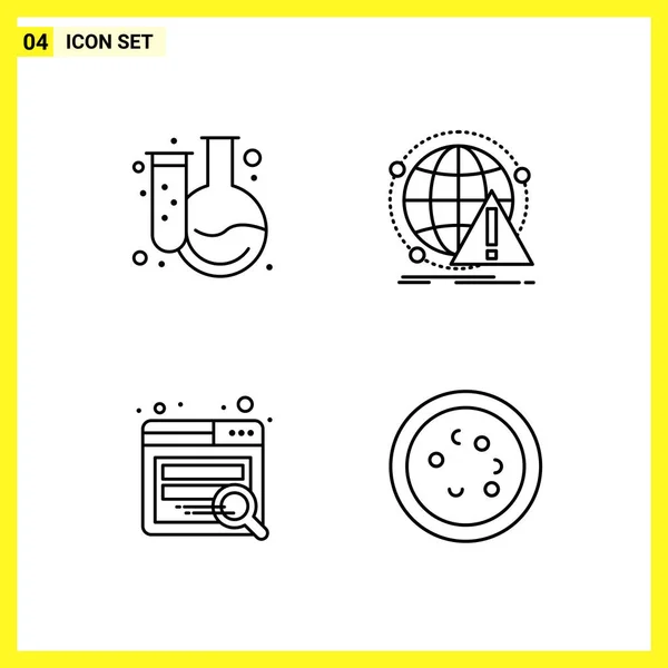 Conjunto Iconos Creativos Universales Simplemente Vector Ilustraciones Para Aplicaciones Web — Vector de stock