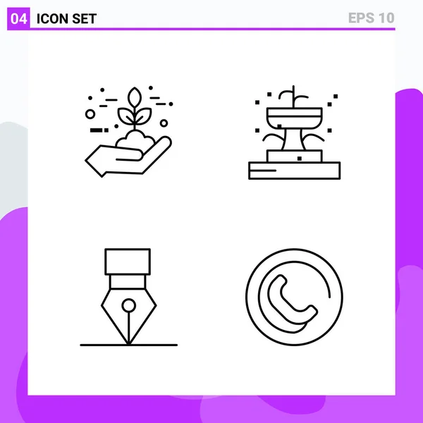 Conjunto Iconos Creativos Universales Simplemente Vector Ilustraciones Para Aplicaciones Web — Vector de stock