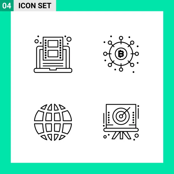 Conjunto Iconos Creativos Universales Simplemente Vector Ilustraciones Para Aplicaciones Web — Vector de stock