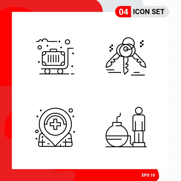 Conjunto Iconos Creativos Universales Simplemente Vector Ilustraciones Para Aplicaciones Web — Vector de stock