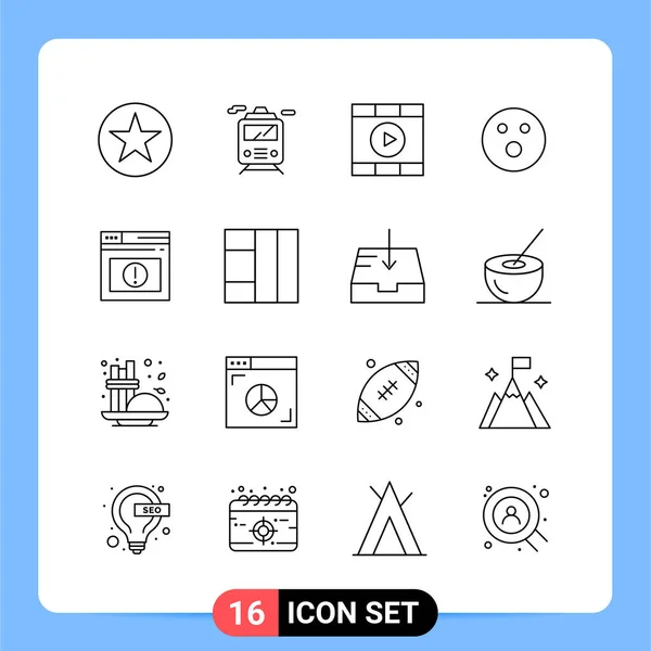 Conjunto Iconos Creativos Universales Simplemente Vector Ilustraciones Para Aplicaciones Web — Vector de stock