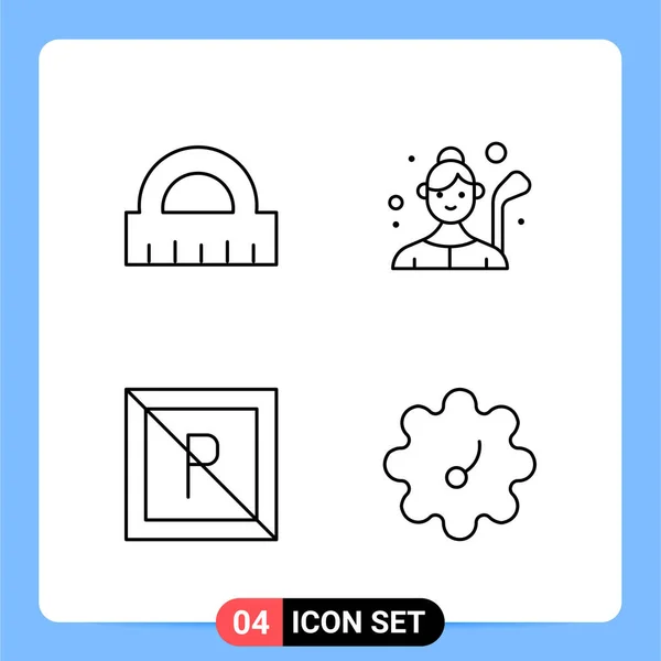 Conjunto Iconos Creativos Universales Simplemente Vector Ilustraciones Para Aplicaciones Web — Archivo Imágenes Vectoriales