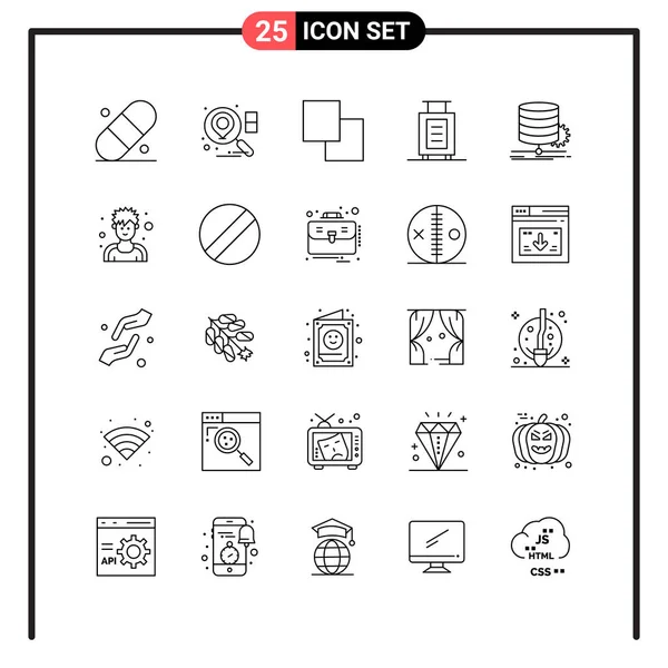 Conjunto Iconos Creativos Universales Simplemente Vector Ilustraciones Para Aplicaciones Web — Archivo Imágenes Vectoriales