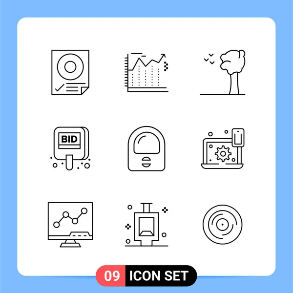 Conjunto Iconos Creativos Universales Simplemente Vector Ilustraciones Para Aplicaciones Web — Vector de stock